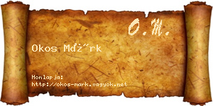 Okos Márk névjegykártya